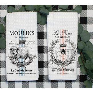 French Country Hand Towels, Set of 2